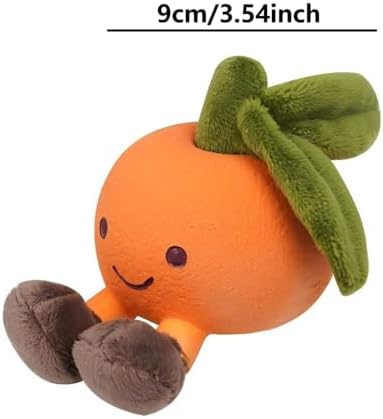 Dog Squeaky Toys Safe Latex Rubber Dog Chew Molar Toy Interactive Toy for Puppy Small Medium Dogs (Citrus)