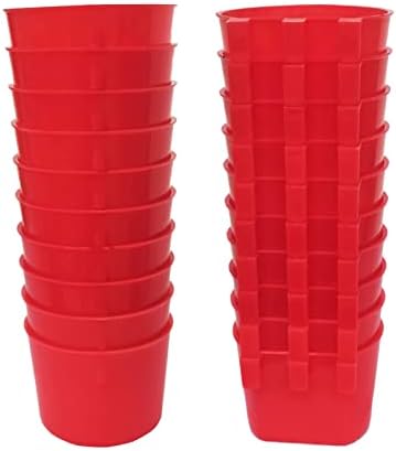 20 Pack Cage Cups Chicken Feeders Waterer Bird Water Cup Bunny Food Bowl Plastic Drinker Hanging Quail Dove Feeding Watering Dish Seed Container Coop Feeder for Parakeet Poultry Pigeon