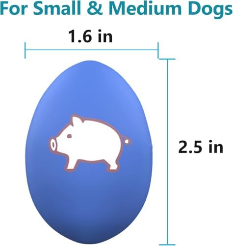 SCHITEC Squeaky Dog Toys, Latex Egg Balls for Puppies Small Medium Dogs