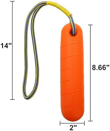DEAYOU 4 Pack Dog Pool Toys, Interactive Dog Water Floating Toys with Rope, Fetch Training Bumpers Retrieving Dummy, Pet Throw Toy for Outdoor, Summer, Playing, Tug Game, Retriever