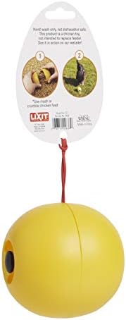 Lixit® Chicken Feeder Treat Ball Toy - Chicken Coop Peck Toy - Chick Slow Feeder and Enrichment Ball (Yellow, 6 Pack)