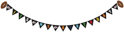 NFL Kansas City Chiefs Birthday Party Banner Licensed Football Team Dog & Cat Birthday Decoration, NFL Dog Birthday Party Set and Costume, Football Fan Pet Party Supplies, Team-Themed Pawty Celebration Backdrop for Birthday Photos