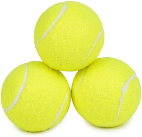 Prime Pets Tennis Balls for Dogs 3 Pack 2.5”, Durable Non-Squeaky Dog Balls with High Bounce, Interactive Fetch and Training Dog Toys for Outdoor Play, Ideal for Small and Medium Breeds