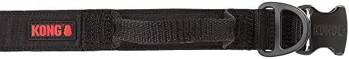 KONG Ultra Durable Padded Comfort Handle Dog Collar (Medium, Black)