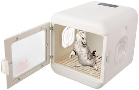 60L Professional Pet Dryer Box, Automatic Pet Hair Drying Box, Portable Pet Hair Dryer Machine with Adjustable Temperature, for Cats, Dogs, Smart Touch Screen Temperature Control for Pet Hair Dryer