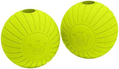 Chew King Supreme Rubber Fetch Balls - Extremely Durable Natural Rubber Toy, 2.5 inch, Yellow (CM-10066-CS01)