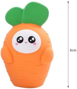 2 Pieces Latex Dog Squeaky Toys, Cute Animal Design Interactive Pet Toys (Carrot&Eggplant)