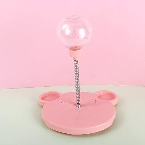 Pet Toy Treat Dispenser, Interactive Treat Leaking Toy for Cat Dog Slow Feeder Funny Pet Product Accessories(Pink)