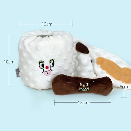 Cyrank Dog Snuffle Toy, Toilet Paper Dog Puzzle, Hide & Seek, Slow Feeder, Mental Stimulation, Medium Dogs