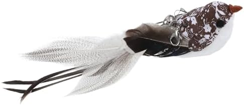 Toddmomy Cat Plumage Replacement Attachment with Long-Tailed Songbird Plumage Head Interactive Cat Wand Refill Pet Accessory and Exercise
