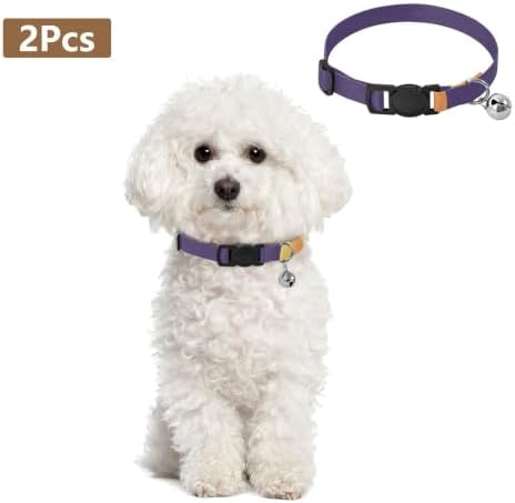 Halloween Polka Dot Cat Collars 2 Pack Adjustable Pet Collar Adjustable 10.6 to 17.1 Inches