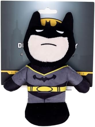 Buckle-Down DC Comics Squeaky Plush Dog Toy for Large, Medium & Small Dogs, Batman Pose, 2.0" x 3.5"