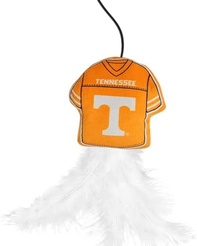 Pets First NCAA Tennessee Volunteers Team Jersey Wand with CAT NIP, Cat Toy Jersey Shaped Plush Teaser Toy for Cats & Kittens - Interactive Pet Toy for Play & Exercise