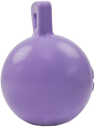 Jolly Pets Tug-n-Toss Heavy Duty Dog Toy Ball with Handle, 6 Inches/Medium, Light Purple