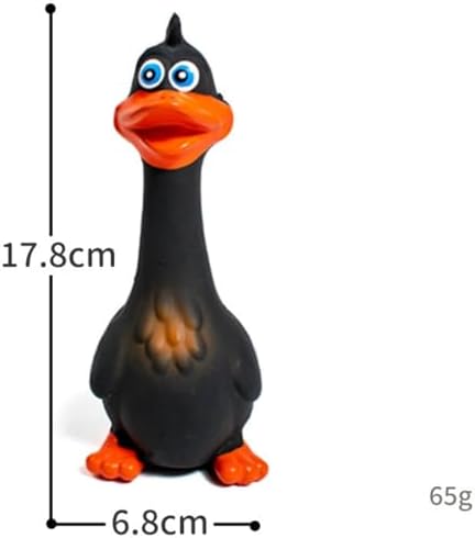 Squeaky Dog Toys for Aggressive Chewers, Cute Animal Interactive Dog Toys for Playing Chewing, Latex Pet Chew Toys Outdoor & Indoor for Puppy Small Medium Large Dogs (Black)