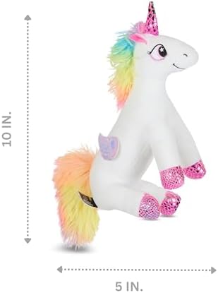 Bow Wow - Unicorn Squeaky Plush Dog Toy with Crinkle Sound | Fun Food & Novelty Shape | Durable Canvas & Soft Plush Toy for Toss | Tug & Fetch | Interactive Puppy Toy for Small & Medium Dogs (1 Count)