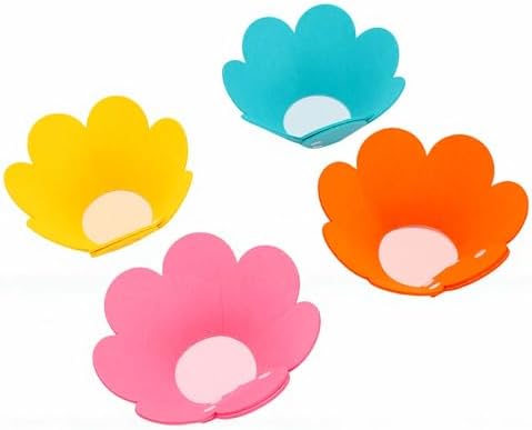 Zerodis Lightweight Felt Cat Cone Collar Adjustable 22-28cm for Pet Recovery with Double Row Buckles, 4 Pack Orange Yellow Blue Pink (4pcs)