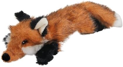 ALL FOR PAWS Dog Squeaky Fox Toy, Stuffed Animal Pet Plush Toys Squeak Chew Toy for Dogs Large