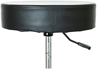 BodyMed Rolling Exam Stool with Wheels, 18.5 Inch to 25 Inch Adjustable Height for Dentists, Spas, & Healthcare Environments, 5 Casters, Easy Assembly, Black