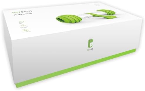 PETGEEK Interactive Dog Toys, Motion Activated Electronic Dog Toy Interactive Dog Bone Toys for Medium Large Dogs, USB Rechargeable Automatic Dog Toy for Boredom and Stimulating (Green)