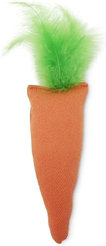OurPets 100-Percent North American Catnip Filled Carrot Cat Toy 24 Karat