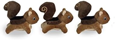 Glow Pups Hide and Seek Dog Toy, Stuffed Animal Tree House, Burrow Dog Toy, Hide and Seek Toy for Small Dogs (Replacement Animals, Squirrel)