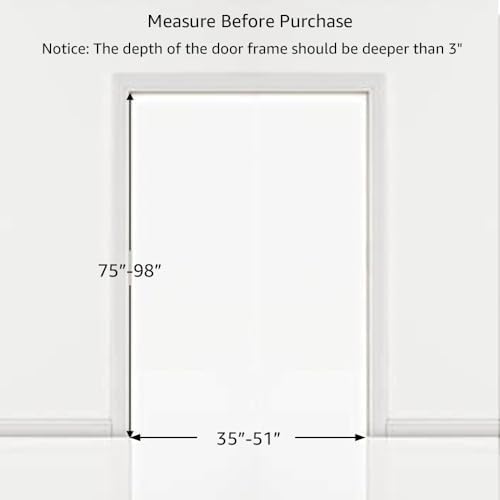 unipaws 75" High Extra Tall Cat Safety Gate, Auto Closing and No Drilling | Fit for 35"-51" Wide and 75"-98" Height Opening, Suitable for Doorway Hallway Stairs, Cat Dog Proof, Indoor Use, White