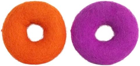 Mad Cat Wacky Wool Rings, Catnip and Silvervine Blend Cat Toys, Pack of 2