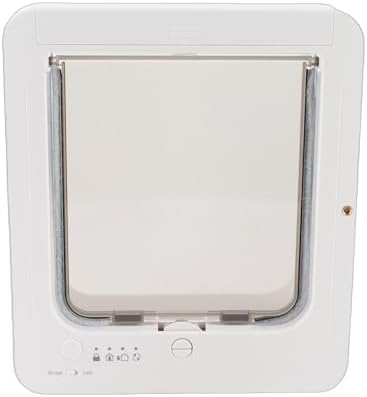 EBTOOLS Smart Cat Door, Automatic Cat Flap with Collar Activated Lock, Easy Install Pet Door for Home, Smart Pet for Indoor Outdoor Use