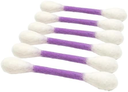 6 PCS Catnip Toy, Cotton Swabs Cat with Catnip, Swabs Catnip Toys Soft Plush Kicker Toys, Sturdy Teething Chew Toy for Indoor Cat, Giant Kitten Chew Sticks (Purple)