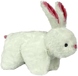 HuggleHounds Plush Dog Toy - Fuzzy Dog Toy, Soft Plush, Interactive Durable Stuffed for Small and Large Breeds with Squeaker - Squooshie Bunny