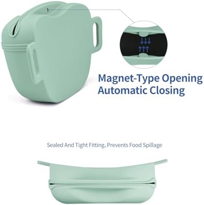AUDWUD Magnetic Silicone Dog Treat Pouch with Adjustable Belt