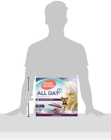 Simple Solution All Day Dog Potty Training Pads, Lavender, 23"x24" 50 Count | Pee Pads for Dogs, Leak Proof, Odor Control, Extra Absorbent, Quick Dry, Indoor Potty, Floor Protection, Puppy Training