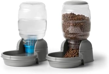 Petmate Replendish Waterer and Feeder Set, 0.5 Gallon Water, 2lbs Food