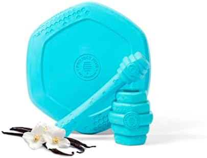 PROJECT HIVE ·PET COMPANY· Dog disc - Great for Fetch - Includes a Lick mat on Back - Floats in Water, Smooth Glide - Made in The USA (Soothing Vanilla)