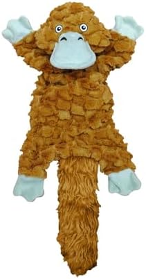 Jolly Pets Fat Tail Platypus Plush Squeaky Dog Toy, Small