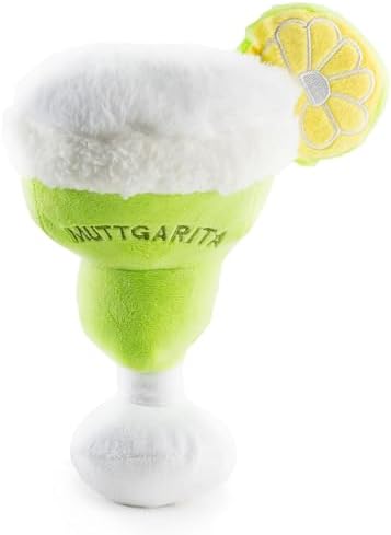 Haute Diggity Dog Muttgarita Plush Dog Toy, Cocktail Parody Chew Toys