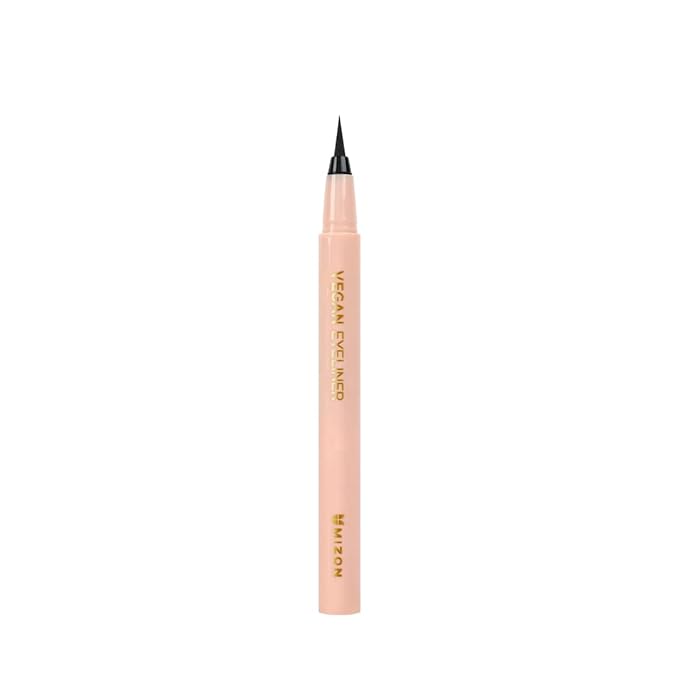 MIZON Liquid Vegan Eyeliner Long lasting Waterproof Smudge Proof sharp Tip Quick Dry Easy Cleansing Korean Make Up (0.02 Fl Oz)