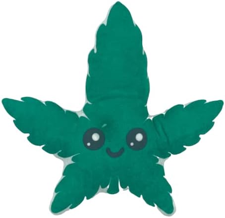Dog Toy 2-Pack - Weed Leaf Water Pipe Dog Toys Funny Stuffed Squeaker