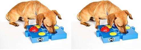 SPOT by Ethical Products Interactive Seek-A-Treat Flip 'N' Slide Dog Toy Puzzle | Dog Reward Toy Connector Puzzle Improves Your Dog's IQ | Specially Designed for Training Treats (Pack of 2)