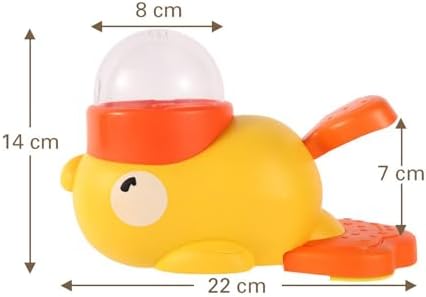 2-in-1 Interactive Dog Puzzle Toy & Slow Feeder – Fun Treat Dispenser for Small & Medium Dogs, Anti-Gulping Duck-Shaped Design, Reduces Bloating & Boredom, No Battery Required (Yellow)