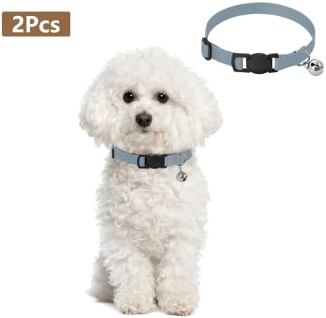 Gray Orange Gradient Kitten Collars 2 Pack Adjustable Pet Collar Adjustable Length 10.6" to 17.1"