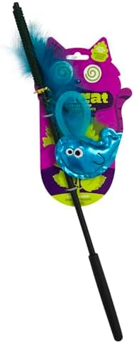 Mad Cat SAS-Sea Wand Catnip and Silvervine Teaser Cat Toy for Hunting Play