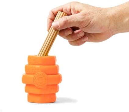 Hive Chew Toy for M/L Dogs – Orange/Sweet Mango Scent – Chew, Fetch, & Treat-Dispensing Enrichment Toy, Floats, Made in USA, Pairs with Hive Chew Sticks for M/L Dogs