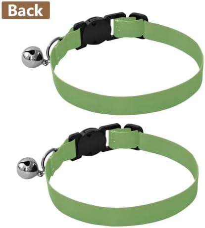Gradient Green Soft Cat Collar, 2 Pack Cat Collar Breakaway with Bell
