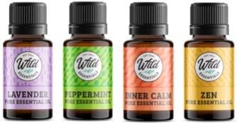 Wild Essentials Arbol Tree Essential Oil Leather Wrap Bracelet Diffuser, Gift Set, Lavender, Lemongrass, Peppermint, Orange Oils, 12 Pads, Customize Color Changing Perfume Jewelry, Aromatherapy, Pink