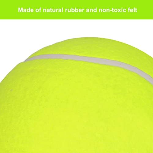 2 Pack Big Tennis Ball for Dogs - 9.5" and 8" Inflatable Giant Tennis Balls Large Pet Toys Ball Funny Outdoor Sports