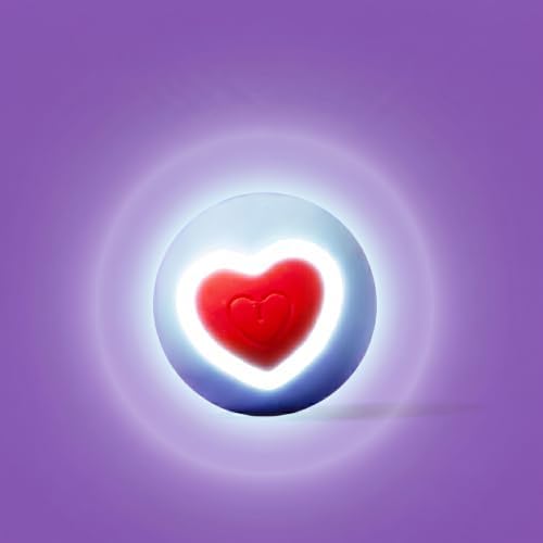ZEZE Sweetie Smart Auto-Rolling Cat Ball Toy with LED Heart Light, USB Rechargeable, Interactive, 2-Mode Rolling, Obstacle Avoidance, Quiet Motor, Silicone Shell, Self-Play Toy for Cats and Kittens