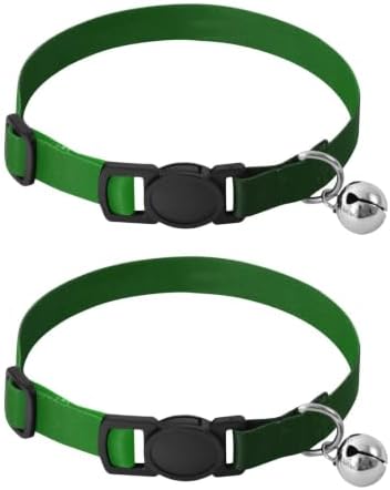Green Gradient Adjustable Buckle Kitten Collar 2 Pack Cat Neck Collar
