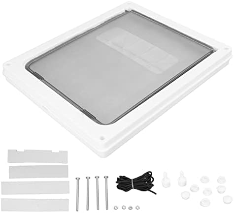 GLOGLOW Automatic Cat Door with 4 Way Locking and Screw Fixing for Dog Proof Pet Food Guard Indoor Use (L)